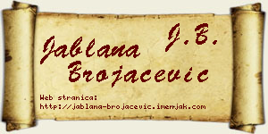 Jablana Brojačević vizit kartica